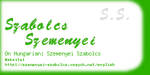 szabolcs szemenyei business card